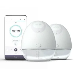 Elvie Hands-Free Wearable Electric Breast Pump: Adjustable Speed, Controlled by Smartphone App, Includes Connector Valves