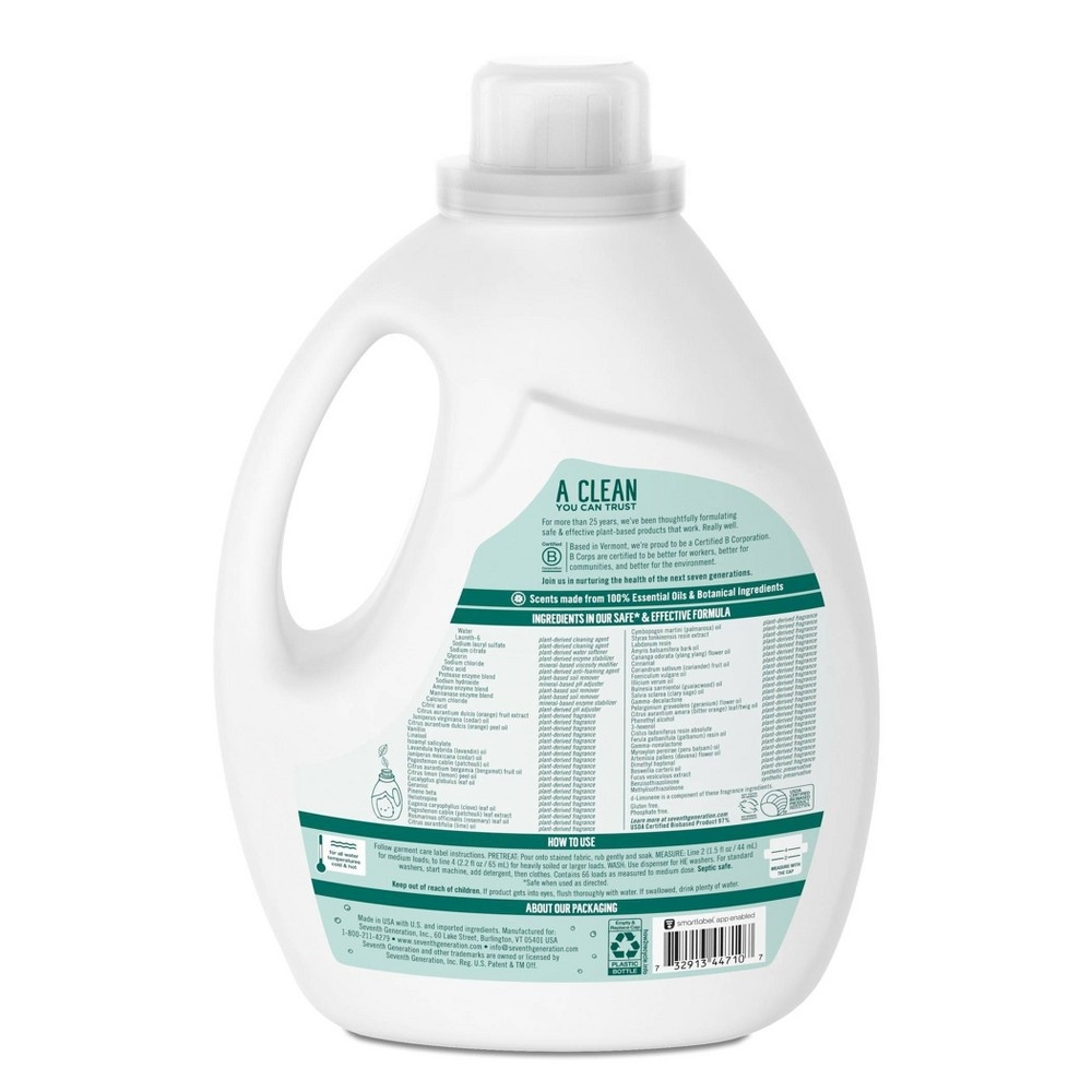 slide 2 of 4, Seventh Generation Natural Liquid Laundry Detergent - Alpine Falls - 100 fl oz, 100 fl oz