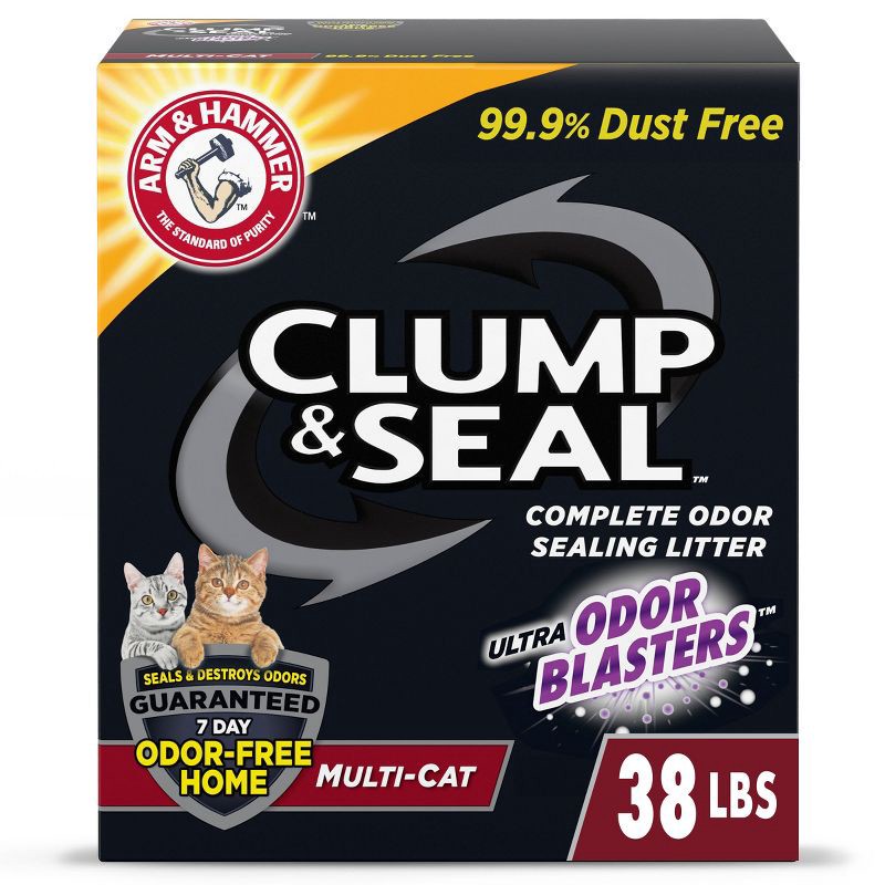 slide 1 of 9, Arm & Hammer Clump & Seal Multi-Cat Litter - 38lbs, 38 lb