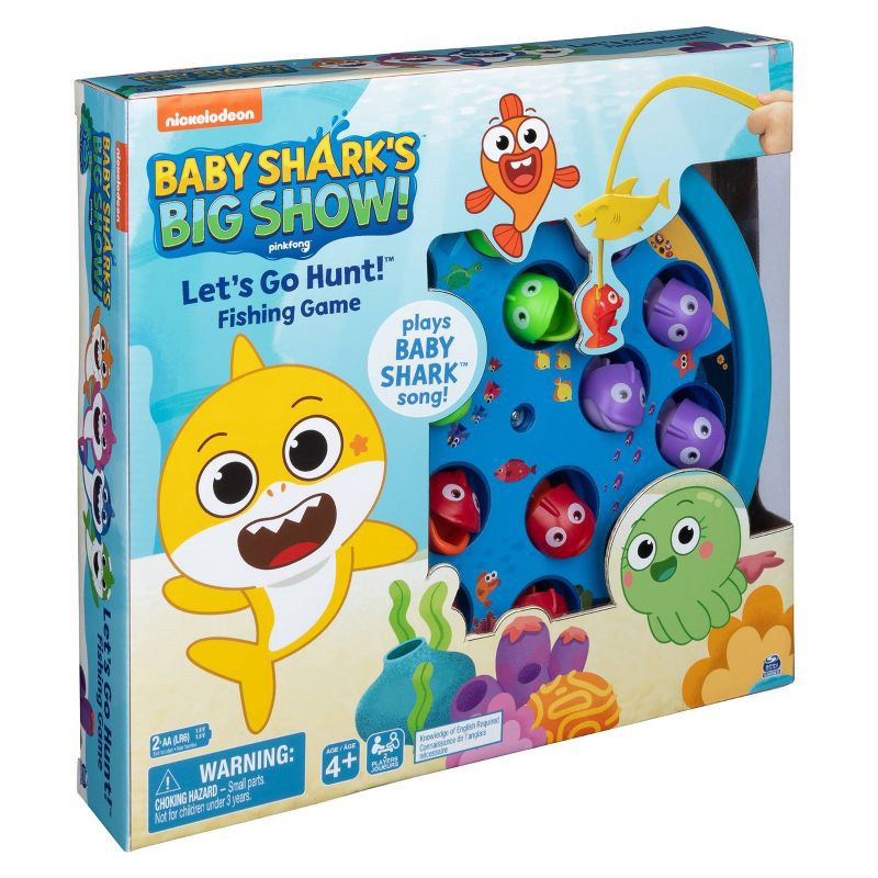 slide 1 of 6, Pinkfong Baby Shark Let's Go Hunt! Fishing Game, 1 ct