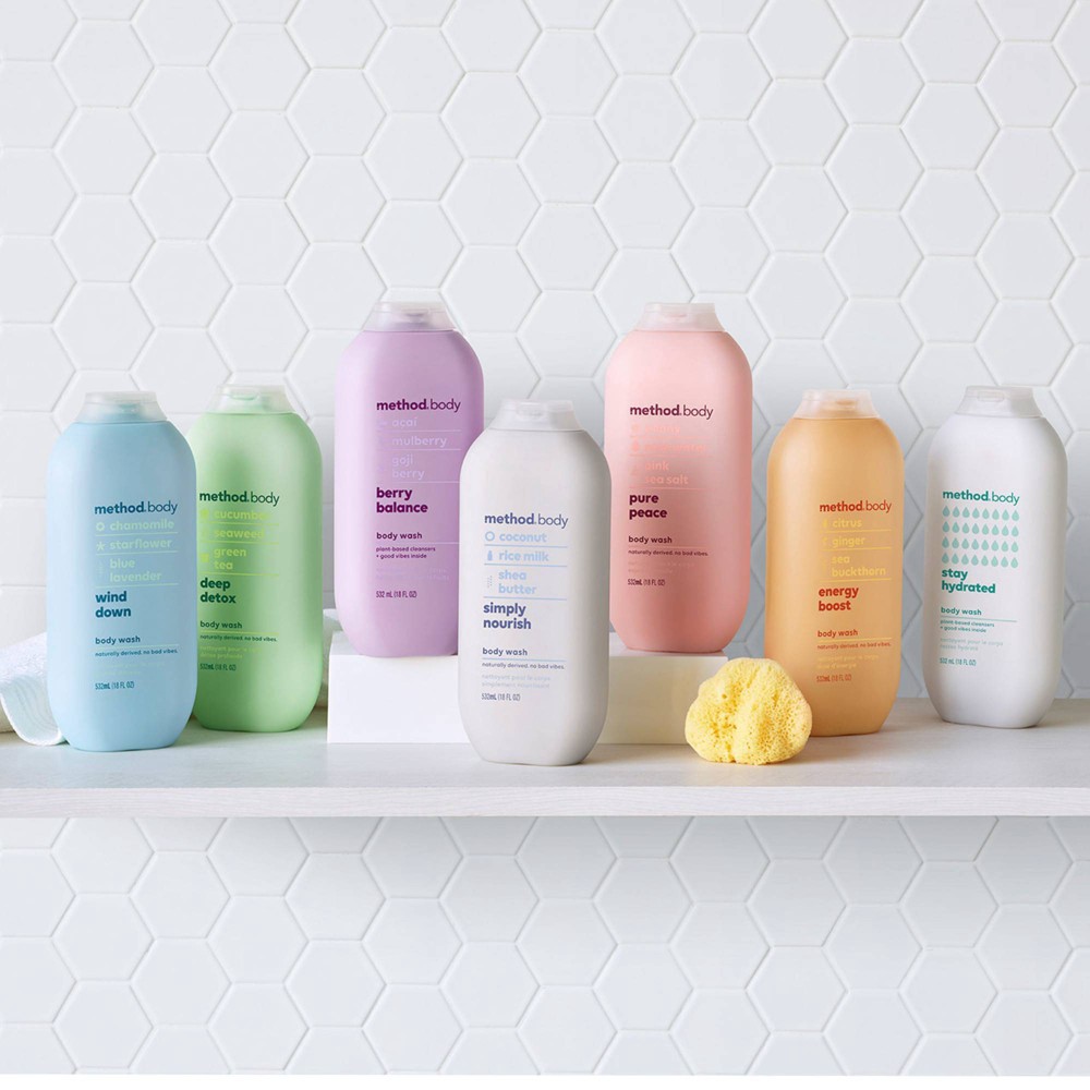 slide 3 of 3, Method Pure Peace Body Wash - Trial Size - 3.4 fl oz, 3.4 fl oz