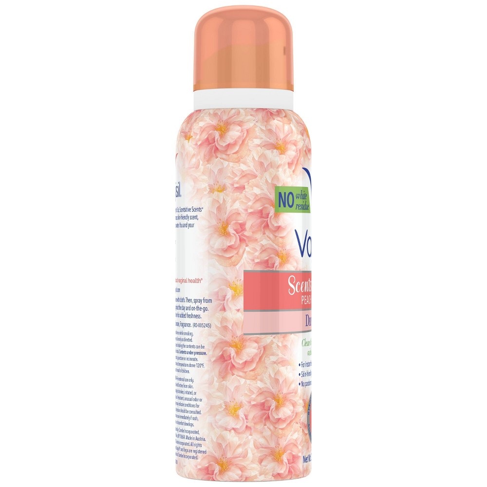 slide 2 of 4, Vagisil Sensitive Scents Feminine Dry Wash Deodorant Spray - Peach Blossom, 2.6 oz