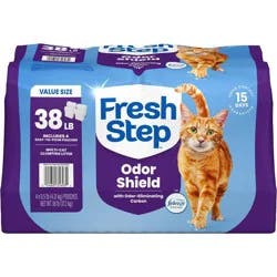 Fresh Step Odor Shield Febreze Scented Clumping Cat and Kitty Litter - 38lbs