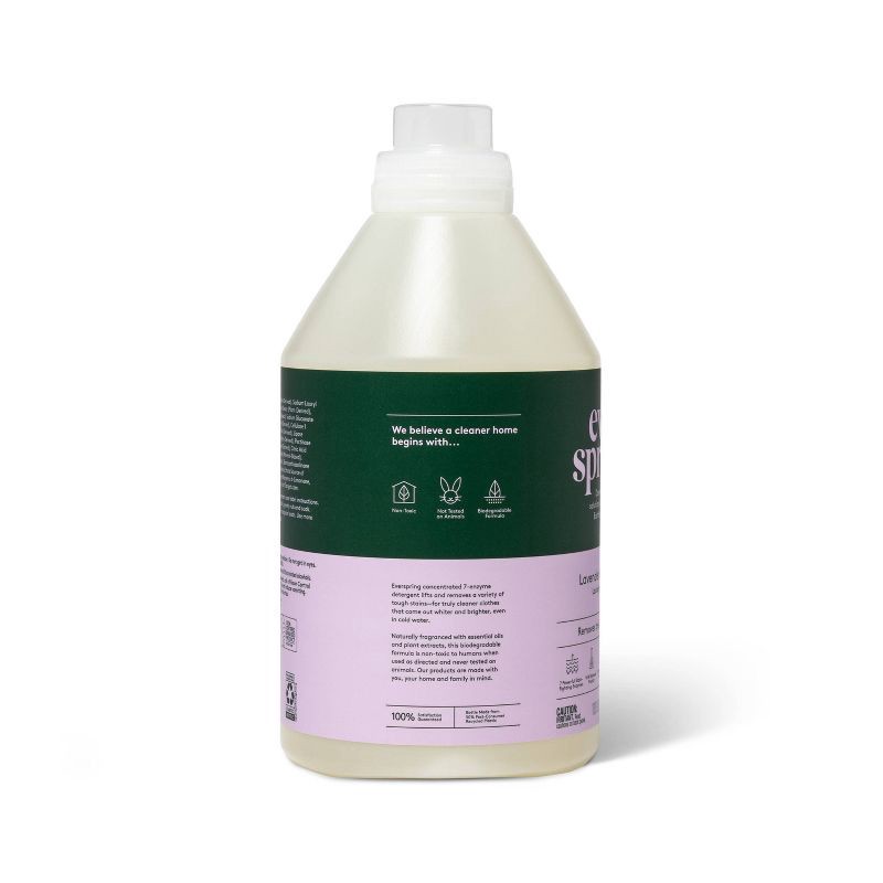 slide 4 of 4, Lavender & Bergamot Concentrated Liquid Laundry Detergent 64 Loads - 100 fl oz - Everspring™, 100 fl oz