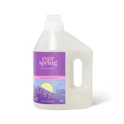 Lavender & Bergamot Concentrated Liquid Laundry Detergent 64 Loads - 100 fl oz - Everspring™: Paraben-Free, Non-Toxic, Phosphate-Free