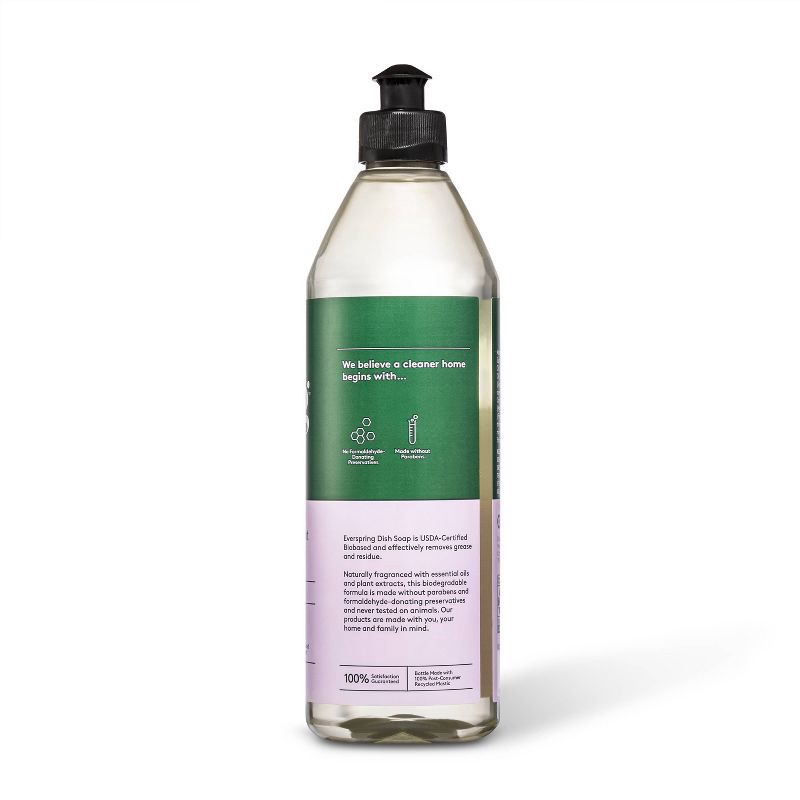 slide 3 of 3, Lavender & Bergamot Liquid Dish Soap - 18 fl oz - Everspring™, 18 fl oz
