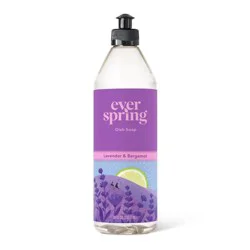 Lavender & Bergamot Liquid Dish Soap - 18 fl oz - Everspring™: Cleaner, Paraben-Free, Phthalate-Free, Animal By-Product-Free