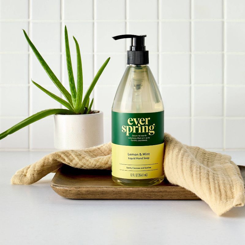 slide 2 of 3, Liquid Hand Soap - Lemon & Mint - 12 fl oz - Everspring™, 12 fl oz