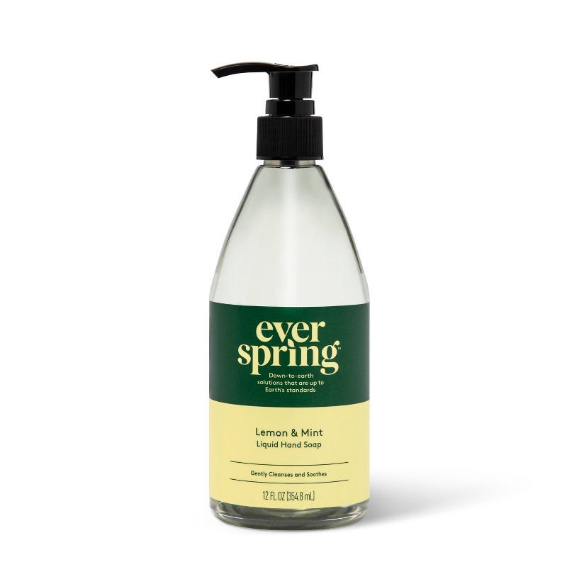 slide 1 of 3, Lemon & Mint Liquid Hand Soap - 12 fl oz - Everspring™, 12 fl oz