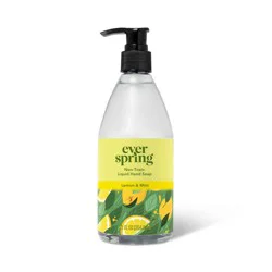 Liquid Hand Soap - Lemon & Mint - 12 fl oz - Everspring™: Paraben-Free, Non-Toxic, Pump Bottle, Animal By-Product-Free