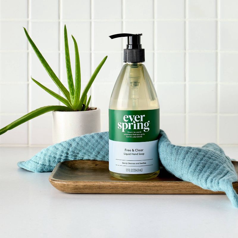 slide 2 of 3, Liquid Hand Soap - Fragrance Free - 12 fl oz - Everspring™, 12 fl oz