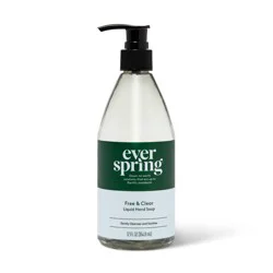 Liquid Hand Soap - Fragrance Free - 12 fl oz - Everspring™