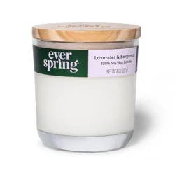 2-Wick Lavender & Bergamot 100% Soy Wax Candle - 8oz - Everspring™