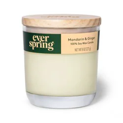 2-Wick Mandarin & Ginger 100% Soy Wax Candle - 8oz - Everspring™