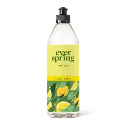 Lemon & Mint Liquid Dish Soap - 18 fl oz - Everspring™: Paraben-Free, Phthalate-Free, Animal By-Product-Free