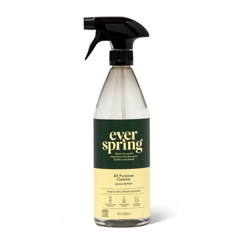 slide 1 of 4, Lemon & Mint All Purpose Cleaner - 28 fl oz - Everspring™, 28 fl oz