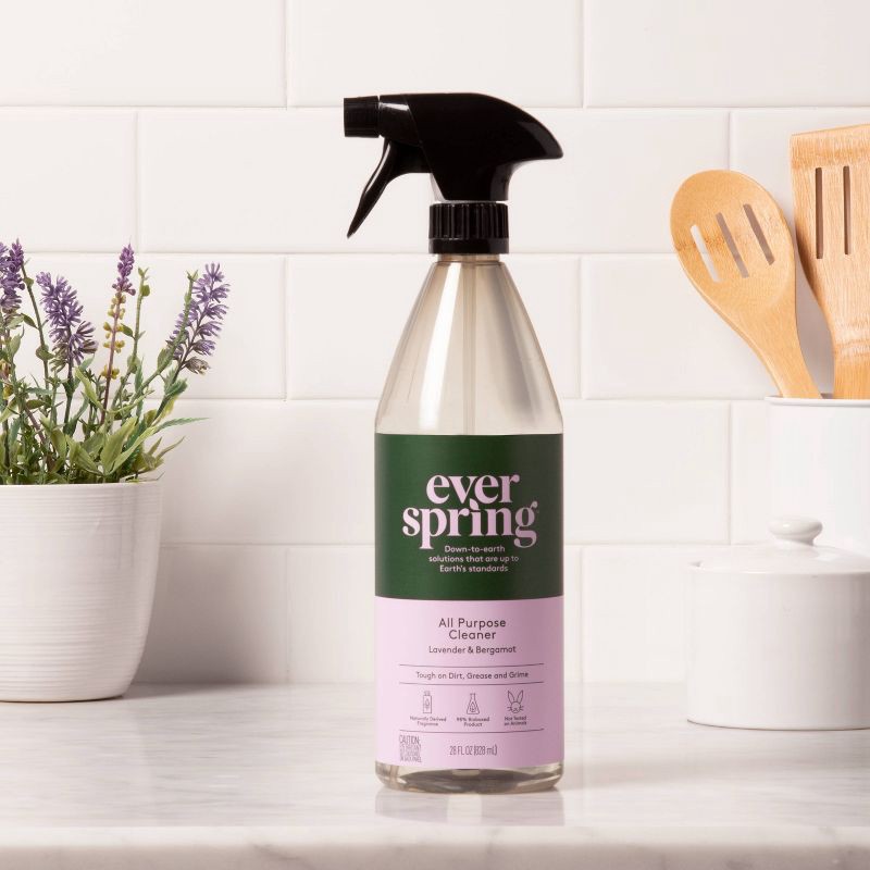 slide 2 of 4, Lavender & Bergamot All Purpose Cleaner - 28 fl oz - Everspring™, 28 fl oz