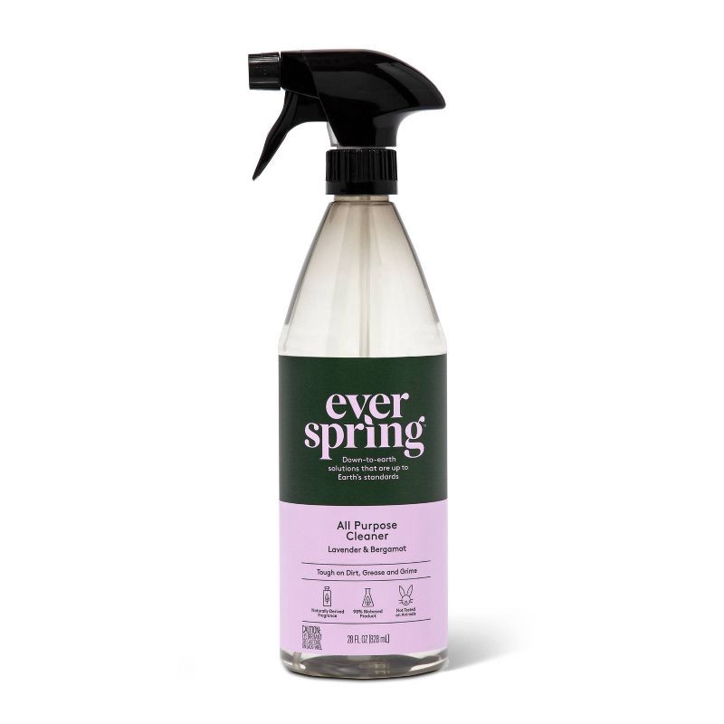 slide 1 of 4, Lavender & Bergamot All Purpose Cleaner - 28 fl oz - Everspring™, 28 fl oz