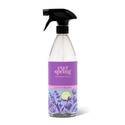 Lavender & Bergamot All Purpose Cleaner - 28 fl oz - Everspring™: Spray Bottle, Liquid Formula, Multi-Surface Use