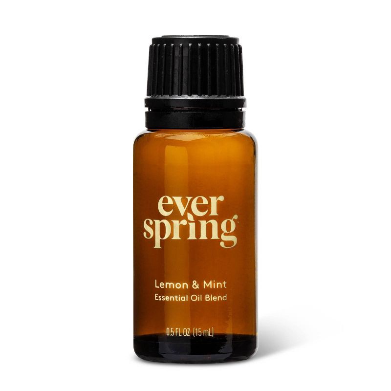 slide 2 of 3, Lemon & Mint Essential Oil Blend - 0.5 fl oz - Everspring™, 0.5 fl oz