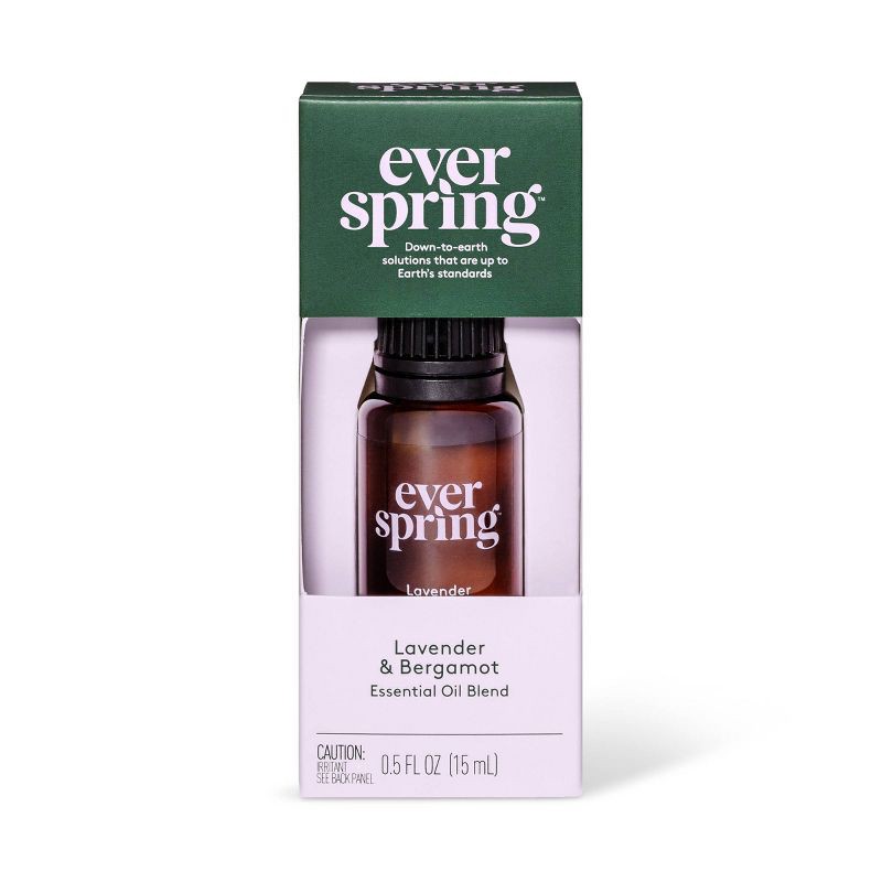 slide 1 of 3, Lavender & Bergamot Essential Oil Blend - 0.5 fl oz - Everspring™, 0.5 fl oz