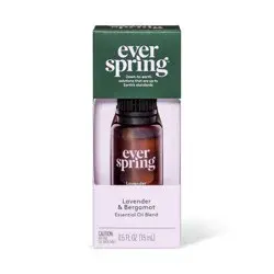 Lavender & Bergamot Essential Oil Blend - 0.5 fl oz - Everspring™