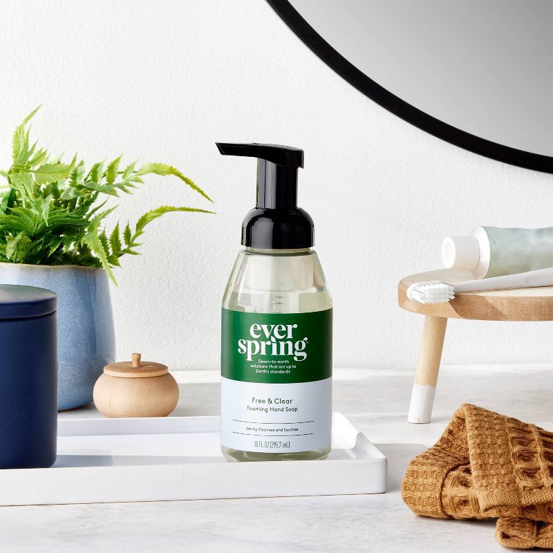 slide 2 of 5, Foaming Hand Soap - Fragrance Free - 10 fl oz - Everspring™, 10 fl oz