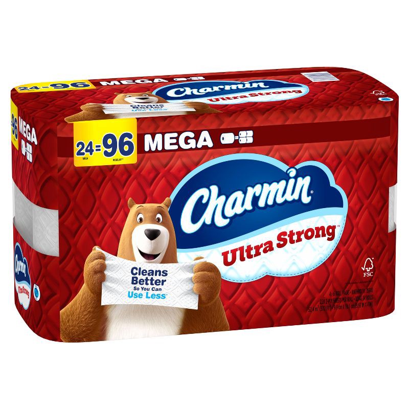 slide 2 of 16, Charmin Ultra Strong Toilet Paper - 24 Mega Rolls, 1 ct