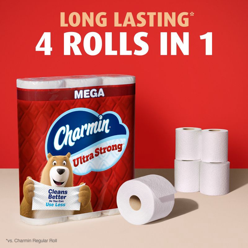 slide 10 of 16, Charmin Ultra Strong Toilet Paper - 24 Mega Rolls, 1 ct