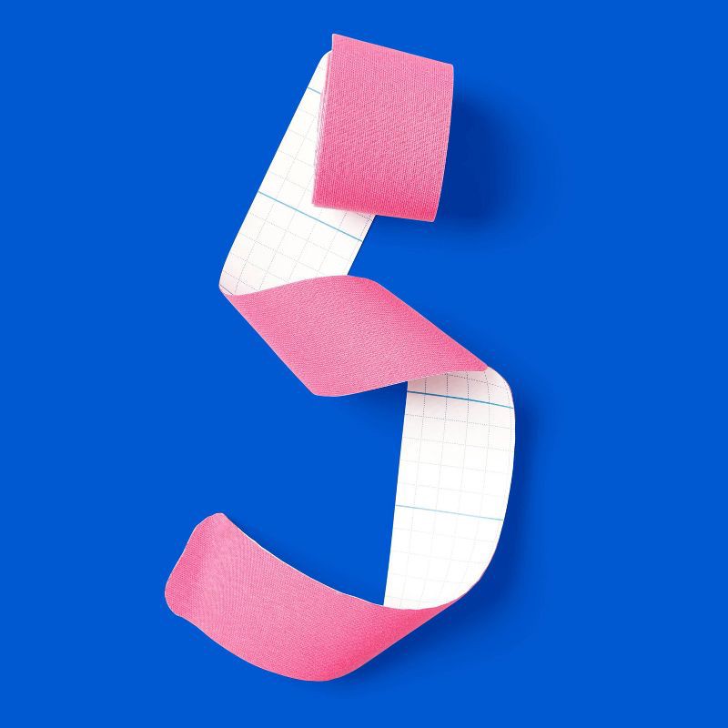 slide 2 of 3, Pre-Cut Kinesiology Tape - 2in x 10in - Pink - up&up™, 1 ct