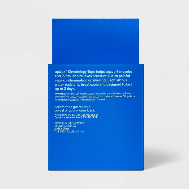 slide 3 of 3, Pre-Cut Kinesiology Tape - 2in x 10in - Pink - up&up™, 1 ct