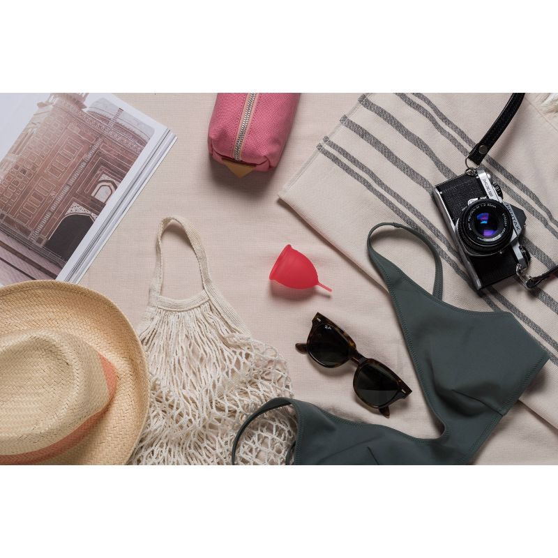 slide 5 of 5, Saalt Menstrual Cup - Himalayan Pink - Small, 1 ct