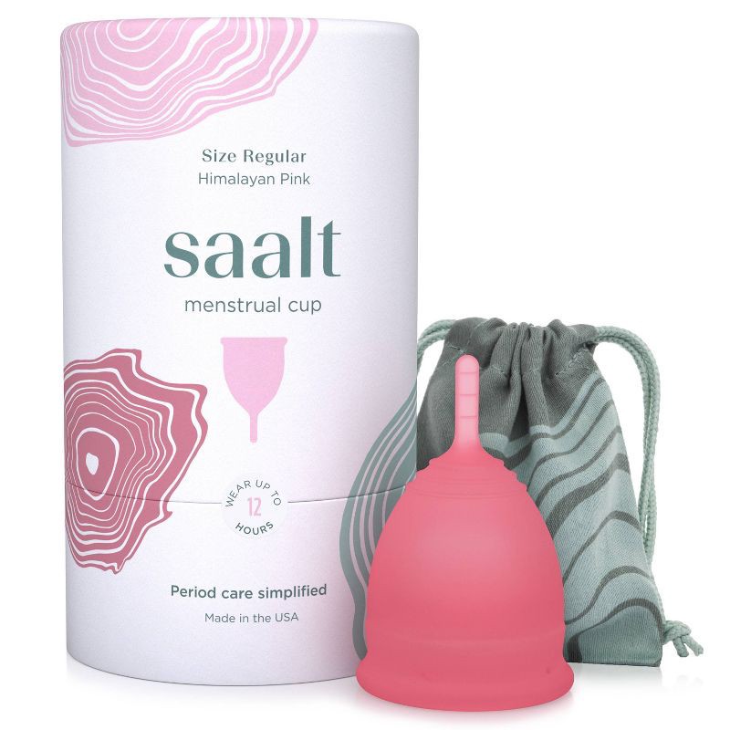 slide 1 of 5, Saalt Menstrual Cup - Himalayan Pink - Small, 1 ct
