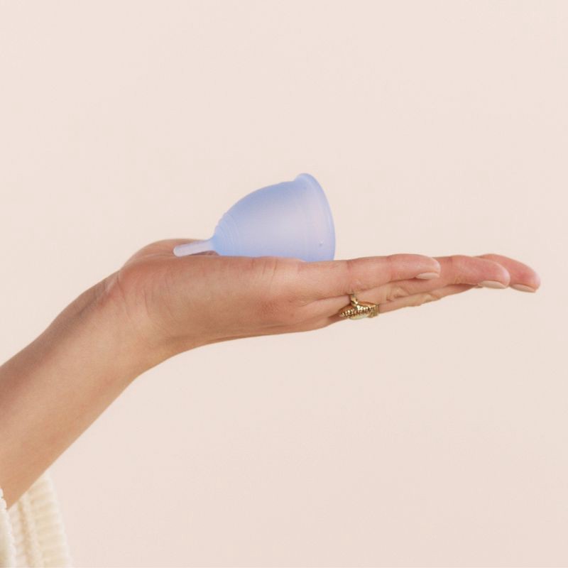 slide 2 of 4, Saalt Menstrual Cup - Ocean Blue - Regular, 1 ct