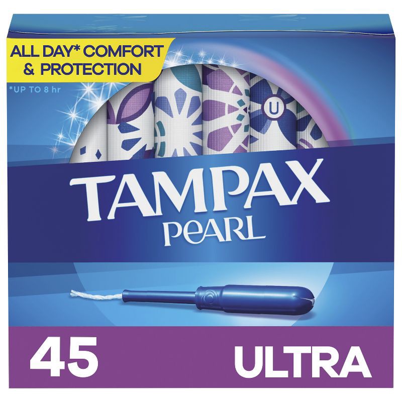 slide 1 of 10, Tampax Pearl Ultra Absorbency with LeakGuard Braid Tampons - Unscented - 45ct, 45 ct