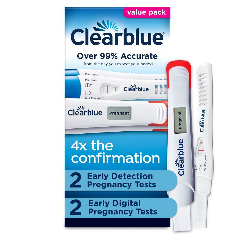 slide 1 of 12, Clearblue Digital & Rapid Pregnancy Tests - 4ct, 4 ct