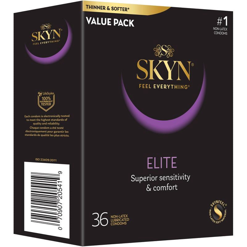 slide 2 of 6, SKYN Elite Non-Latex Lubricated Condoms - 36ct, 36 ct