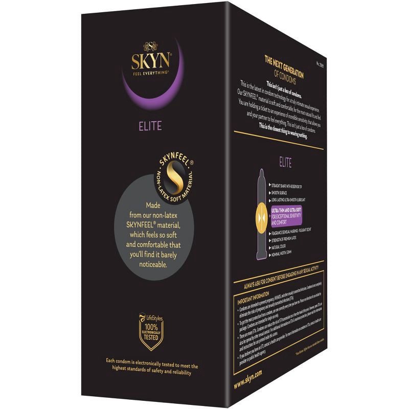 slide 4 of 6, SKYN Elite Non-Latex Lubricated Condoms - 36ct, 36 ct