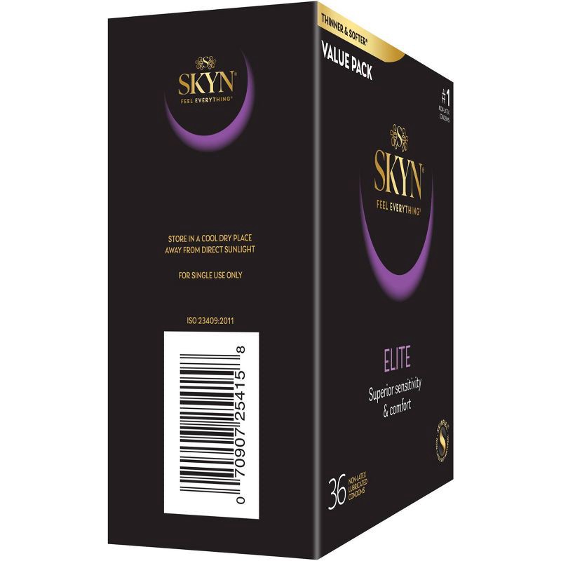 slide 5 of 6, SKYN Elite Non-Latex Lubricated Condoms - 36ct, 36 ct