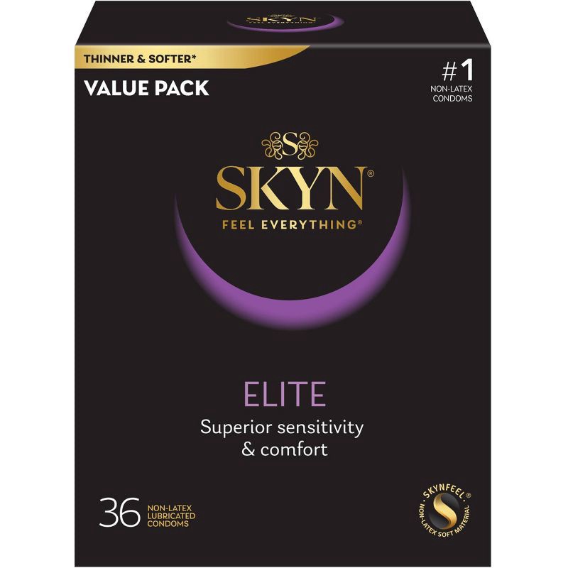 slide 1 of 6, SKYN Elite Non-Latex Lubricated Condoms - 36ct, 36 ct