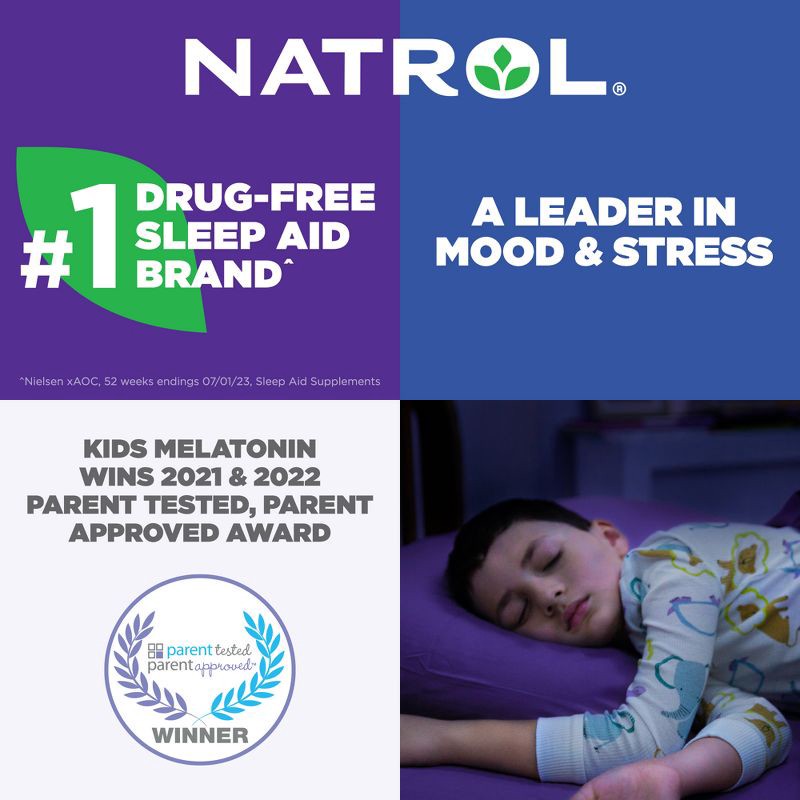 slide 7 of 10, Natrol Kids' Melatonin Sleep Aid 1mg Gummies - Berry - 90ct, 1mg, 90 ct