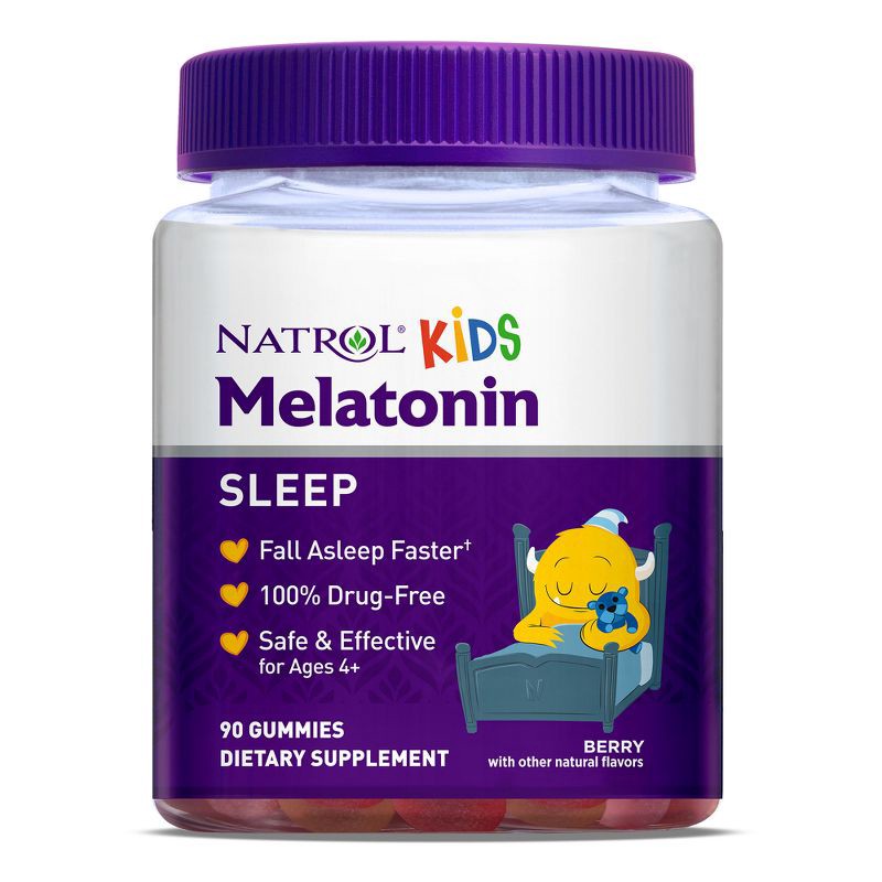 slide 1 of 7, Natrol Kids' Melatonin Sleep Aid 1mg Gummies - Berry - 90ct, 1mg, 90 ct