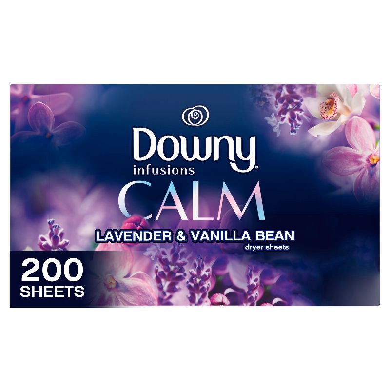 slide 1 of 1, Downy Infusions Calm Dryer Sheets - Lavender and Vanilla Bean - 200ct, 200 ct