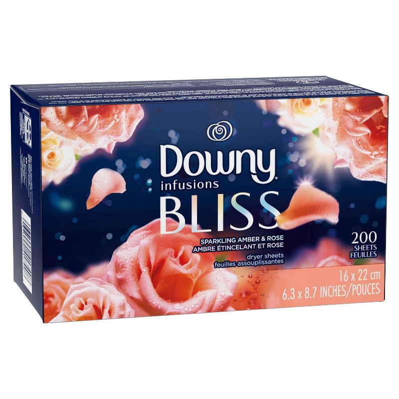 slide 1 of 7, Downy Amber Blossom Dryer Sheets - 200ct, 200 ct