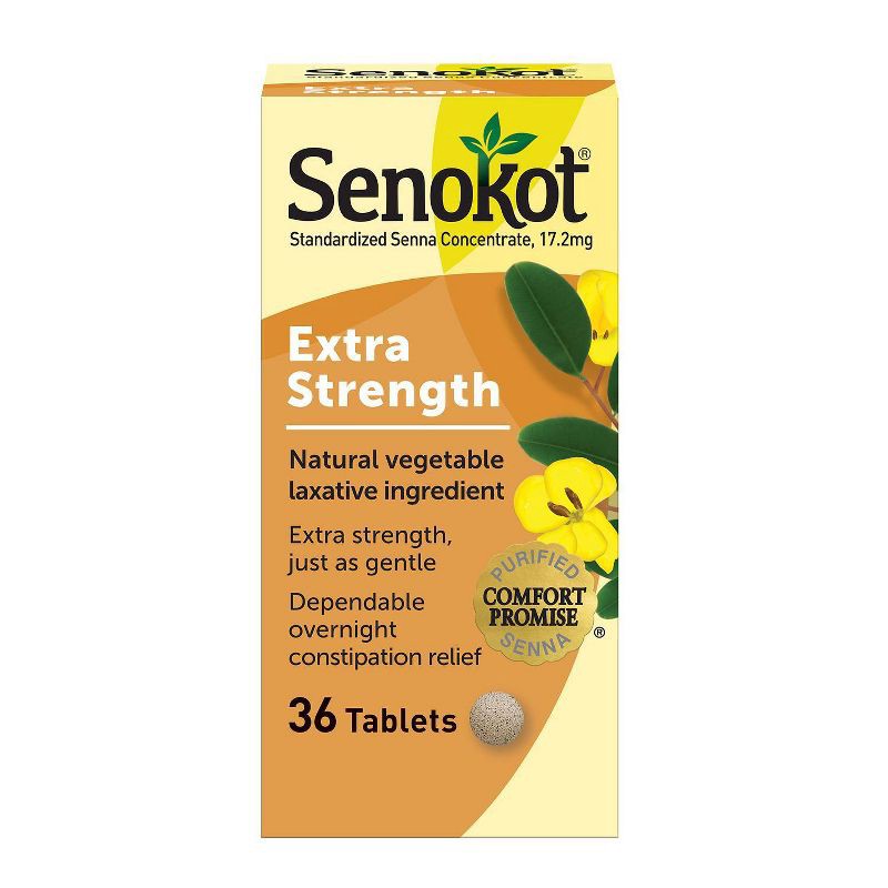 slide 1 of 6, Senokot Extra Strength Natural Vegetable Ingredient Laxative - 36ct, 36 ct