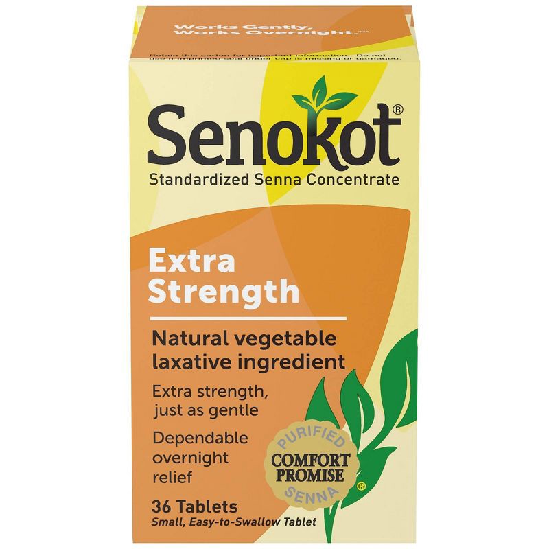 slide 1 of 5, Senokot Extra Strength Natural Vegetable Ingredient Laxative - 36ct, 36 ct