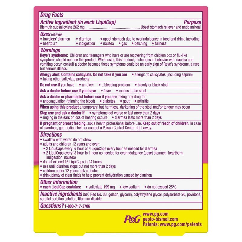 slide 8 of 9, Pepto-Bismol 5 Symptom Stomach Relief Liquicaps - 12ct, 12 ct