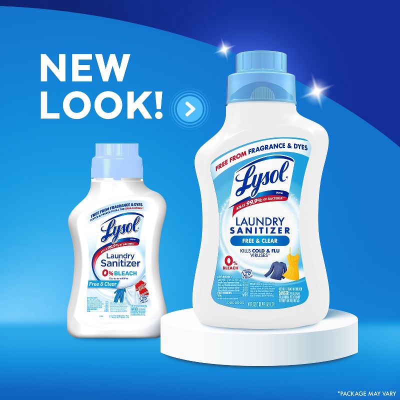 slide 10 of 10, Lysol Laundry Sanitizer Free & Clear - 41 fl oz, 41 fl oz