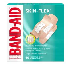 Band-Aid Skin-Flex Assorted Sizes Adhesive Bandages - 60ct