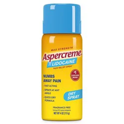 Aspercreme Lidocaine Pain Relief Dry Spray - 4oz